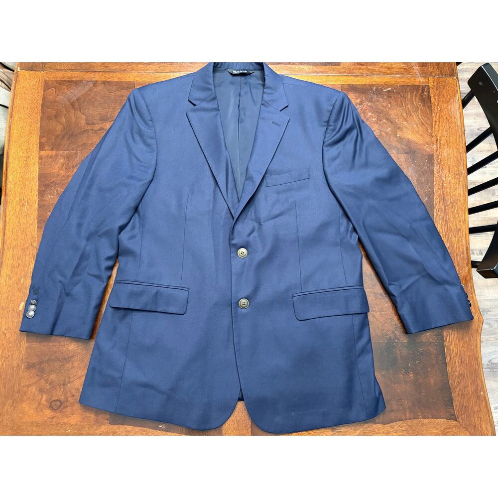 Jos. A. Bank Navy Wool Blazer 44R Tailored Fit Preowned
